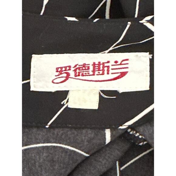 Black and White Maxi Dress S Contemporary Art to Wear Classy Old Money Capsule - Picture 6 of 11